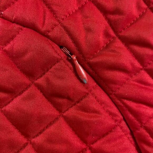 J. McLaughlin Vest Women's Medium Red Quilted Corduroy Collar - Picture 4 of 13